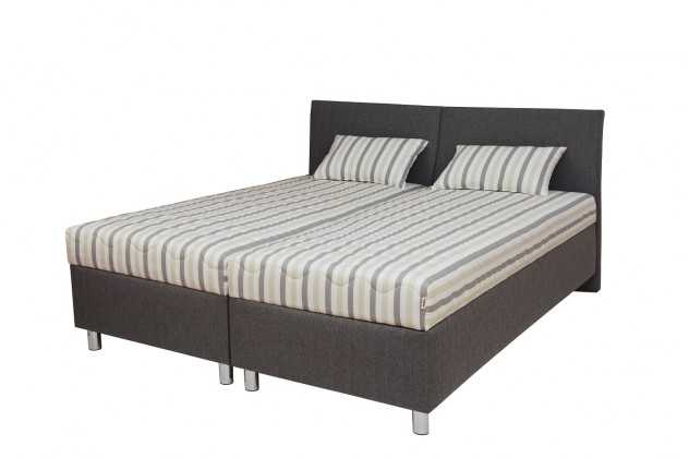 Čalouněná postel Colorado 180x200, šedá, vč. matrace, roštu a úp