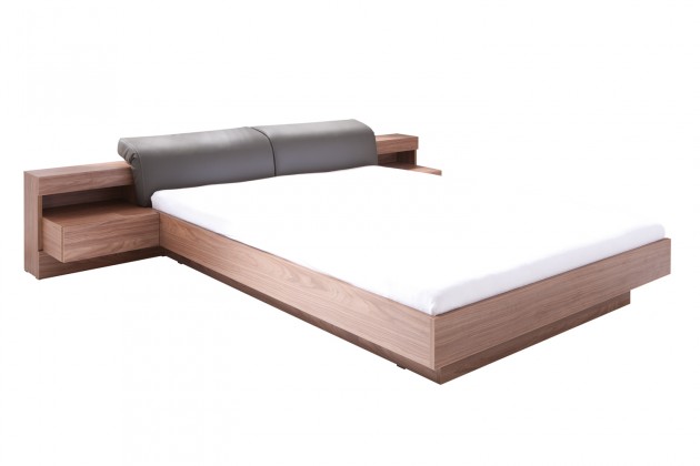 Dřevěná postel Renato 180x200 cm, ořech, grafit