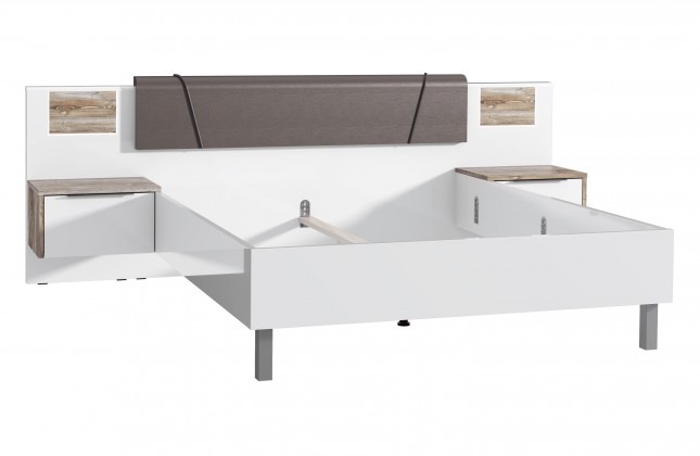 Dřevěná postel Selly 160x200 cm, sosna, bílá