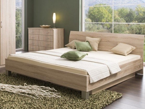 Dřevěná postel Uno 180x200 cm, s úložným prostorem