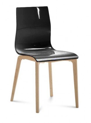 Gel-l - Jídelní židle (černá lesk)