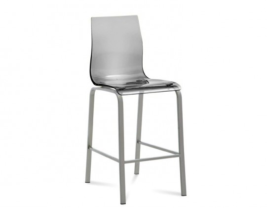 Gel-R-Sgb - Barová židle (hliník, průhledná)