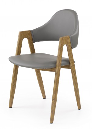 K247 - Jídelní židle, područky (ocel, eko kůže)