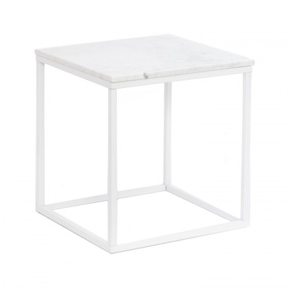 Konferenční stolek Accent - čtverec (mramor, bílá)