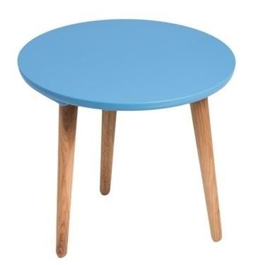 Konferenční stolek Bergen - střední (modrá deska/dub nohy)