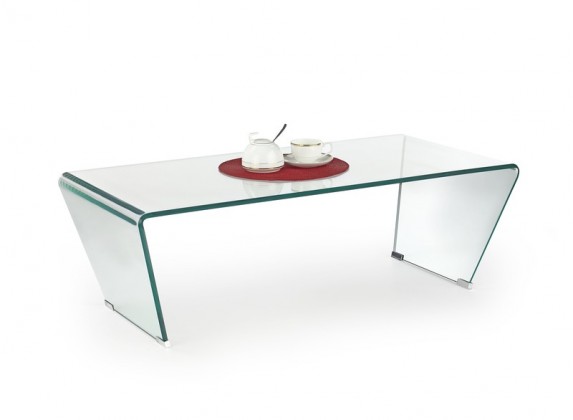Konferenční stolek Olimpia - skleněný ohýbaný (transparentní)