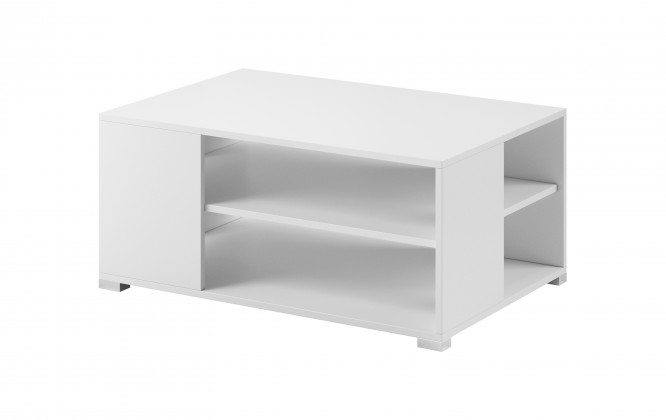 Konferenční stolek Simple (bílá, bílá lesk)