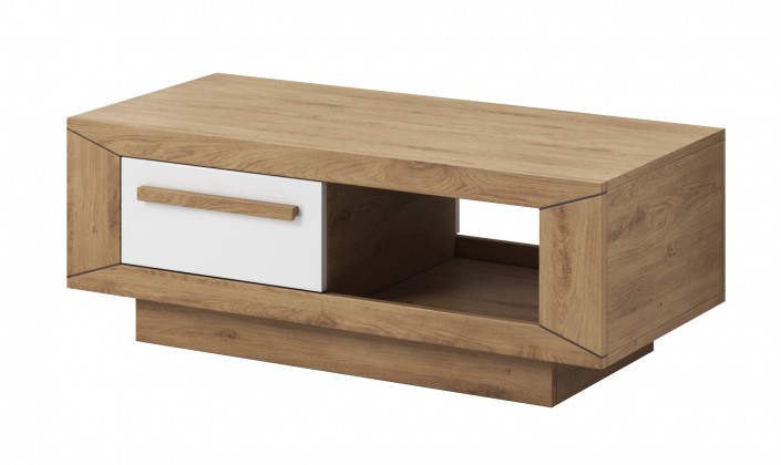 Lumi - Konferenční stolek (dub beaufort, bílý lesk)
