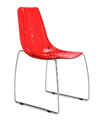 Lynea-t - Jídelní židle (červená transparentní)