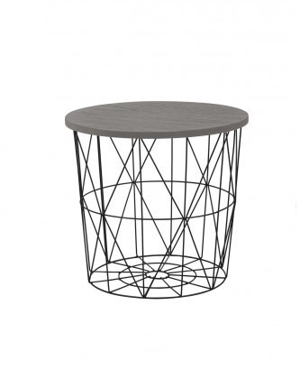 Přístavný stolek Mariffa (černá/šedá)