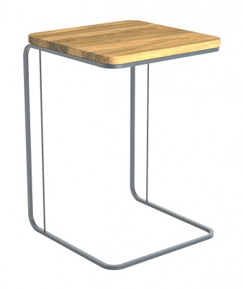 Přístavný stolek Modern (hnědá, šedá)